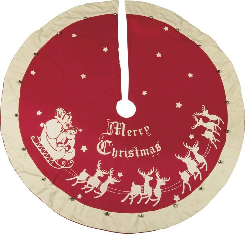 Primitives by Kathy Red Vintage Christmas Tree Skirt